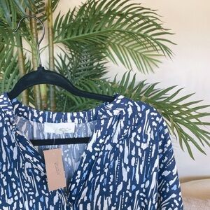 PINCH Navy and White Patterned Dress